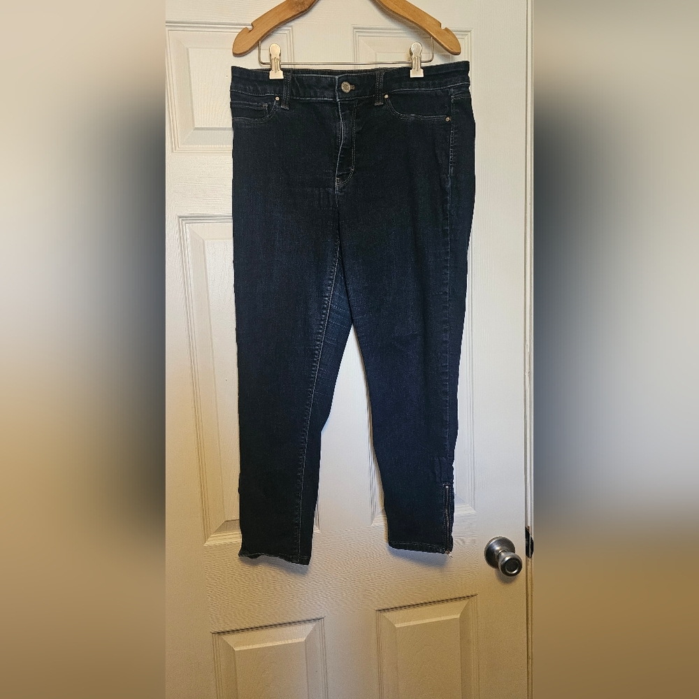 WHBM jeggins, zippers at ankles, size 12